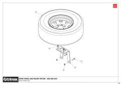 781 - Pegasus S5 SR 493 - Spare Wheel & Mount kit - Option