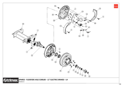 781 - Pegasus S5 SR 610 - Axle Assembly - Electric Brake Option LH & RH
