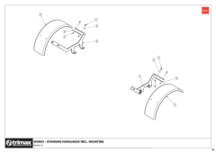 781 - Pegasus S5 SR 722 - Mudguard Assembly Standard